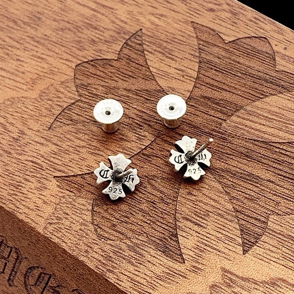 Chrome Hearts Cross Sterling Silver Earrings - Picture 3 of 7